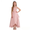 thumbnail image 2 of Quealent Spaghetti Straps Junior Bridesmaid Dresses A Line Chiffon Flower Girl Dress Ruffles Girls Formal Dresses (Pink, 11-12 Years), 2 of 9