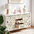 thumbnail image 5 of Peel and Stick Wallpaper Botanical Floral Purple White Blooms Cream 24in x 118in Contact Paper Removable Self Adhesive Wall Mural Wall Decor for Bedroom Kitchen Cabinets, 5 of 8
