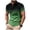 Green, variant on ZVNAΖH Mens Ombre Print Shirt, Short Sleeve Button Down Lapel Collar Mesh Sport Top, S-3XL
