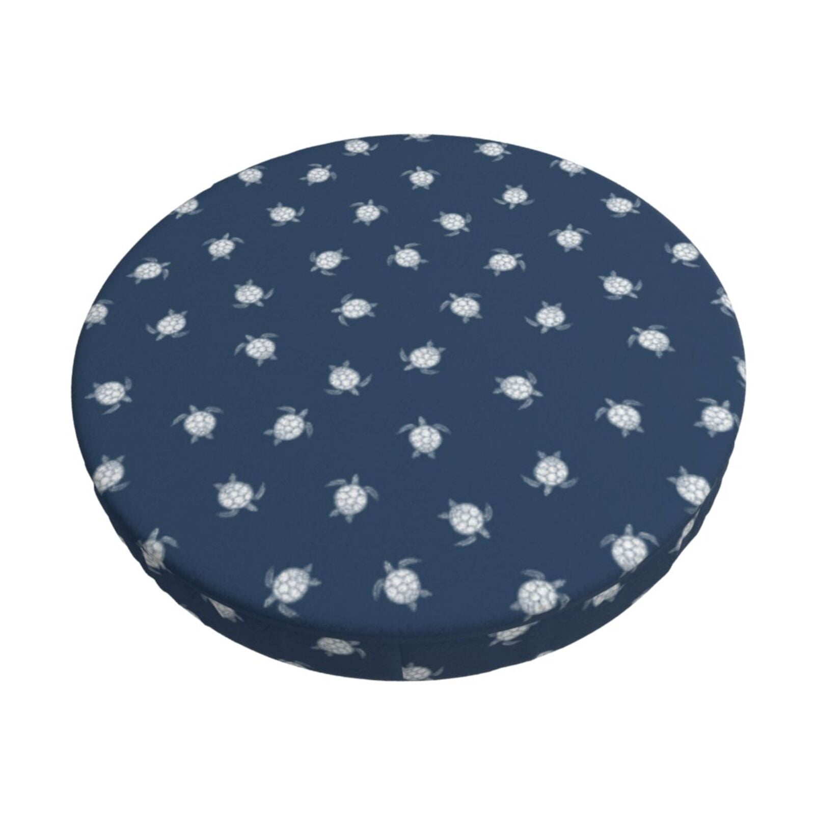 Easygdp Turtle Print Easy To Install Bar Stool Covers&Stool Covers Round&Elastic Stool Cover, Barstool Covers,Washable&Bottom With Elastic Edge-13 inch