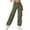Army Green, variant on Female Women Pants Casual Cargo Pants Women Tall Loose High Waisted Casual Trousers Street Style Wide Leg Elastic Hiking Pants Comfortable Workwear for Everyday Use L