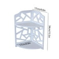 thumbnail image 3 of Litrail No Drill Bathroom Corner Shelf Organizer - PVC Waterproof White Storage Rack, Easy Assemble for Small Spaces Bathroom Bedroom, 3 of 6