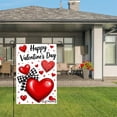 thumbnail image 3 of AMHNF Happy Valentines Day Heart Burlap Linen Garden Flag For Home Outdoor Garden Yard Decor 12x18 Inch, 3 of 5