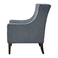 thumbnail image 3 of Pemberly Row Hardwood and Polyester Wing Chair in Blue/Espresso, 3 of 6