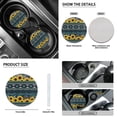 thumbnail image 5 of Renewold American Tribal Sunflower Teal 12 PCS Car Seat Cover Full Set with Steering Wheel Cover Seat Belt Strap Cover Armrest Pad Handbrake Cover Gear Shift Cover Cup Holder Coasters Universal, 5 of 7