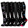 thumbnail image 1 of 6 Pack Copper Compression Socks for Women and Men Circulation-Best Support for Medical, Running, Nursing, Athletic, 1 of 8