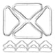 thumbnail image 1 of 30 piezas de trampolín resistentes al desgaste, hebillas de trampolín de metal, hebillas triangulares profesionales, 1 of 7