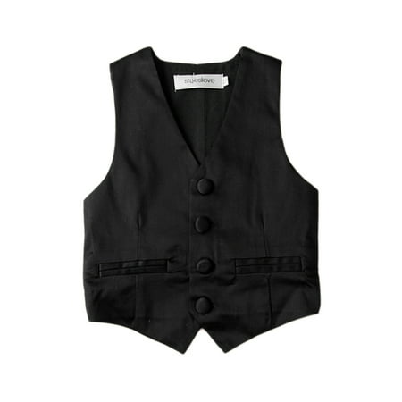 Classic Vest - Stylesilove Baby Kids Boy Classic Gentlemen Tuxedo Vest (5-6 Years)