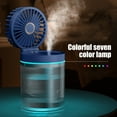 thumbnail image 5 of Yhmxh Portable Air Conditioner Cooling Fan with Remote, Quiet with 3 Speeds,450ml Evaporative Personal Air Cooler Fan 7 Night Light, Small Air Conditioner for Bedroom Office, 5 of 5
