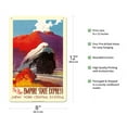 thumbnail image 2 of The New Empire State Express - Hudson River Valley - New York Central System - Vintage Railroad Travel Poster by Leslie Darrell Ragan c.1941 - 8 x 12 inch Vintage Metal Tin Sign, 2 of 4