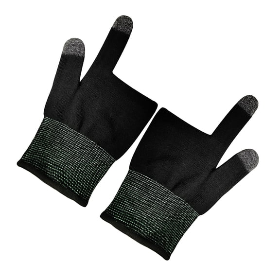 ETHZZLE 1Pair Breathable Finger Gloves for Gaming with Anti Sweating Design Comfortable Black Finger Sleeves