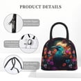 thumbnail image 4 of Gaeub Colorful Flower Bird Lunch Bag Water-Resistant, Leakproof, Durable, with Spacious Main Compartment and Front Pocket, for School, Work, Picnic, Outdoor Use-One Size, 4 of 6