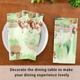 thumbnail image 3 of Coolnut Set of 4 Rural Landscape and Cows Napkins Cloth Napkins 20"x20", Washable Polyester Dinner Napkins for Parties, Wedding, Restaurant, 3 of 6