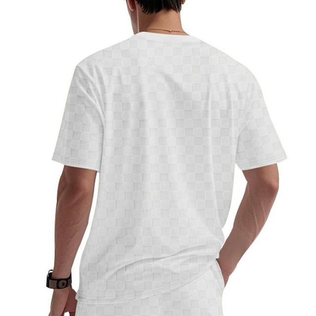 pstuiky Mangas cortas para hombre, Camiseta de verano para hombre, informal, de color liso, de manga corta y cuello redondo. camisas casuales para hombre l
