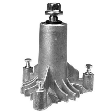 Motorcycle Spindle - New Replacement for 130794 Spindle, or Mandrel, Craftsman, Poulan, Husqvarn, More.... with pre-tapped mounting holes and 3 mounting bolts
