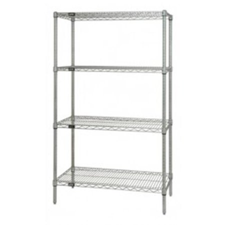 

Stainless Steel 4 Shelf Wire Shelving Unit - 36 x 36 x 74 in.
