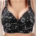 thumbnail image 1 of Fashion Women Solid Color Wireless Lace Flower Decoration Pad Gathering Daily Bra, 1 of 3