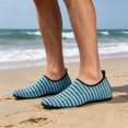thumbnail image 5 of QWKLEAJ Striped Pattern Water Shoes for Women Men Quick-Dry Aqua Socks Swim Beach Barefoot | Yoga Exercise Wear Sport Accessories Pool Camping Must Haves River Hiking Youth Adult Light Blue 6, 5 of 6