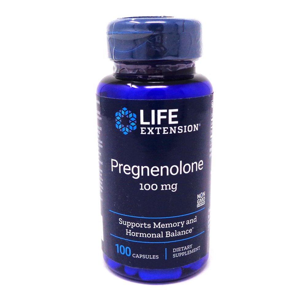 Life Extension Pregnenolone Capsules, 100mg, 100 Ct - Walmart.com
