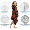 thumbnail image 7 of Halloween Red Pumpkins Pattern Hooded Bath Towel，50"x30" for Ages 3 To 12 Kids, Quick Dry Lightweight Soft Microfiber Hood Beach Towel Cover Up for Kids, 7 of 7