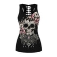 thumbnail image 4 of Womens Oversized Tshirts Plus Size Skull Print Sleeveless Casual U Neck Floral Tee Summer Tops 2026 Fashion, 4 of 4