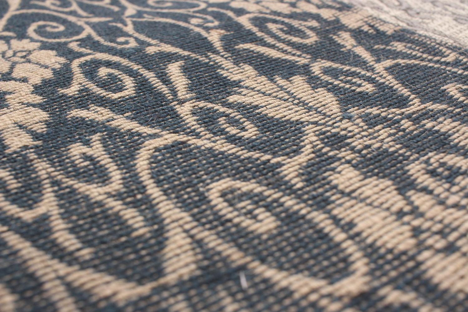 ECARPETGALLERY 5'8" x 7'7" Transitional Collage Handmade Area Rug for Living Room, Dining Room and Bedroom in Blue