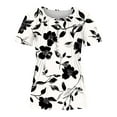 thumbnail image 4 of Pohista Summer Tops for Women 2025 Trendy Plus Womens T Shirts Cotton Women's Blouses Casual Short Sleeve Tops for Women Work orders to be delivered, 4 of 5
