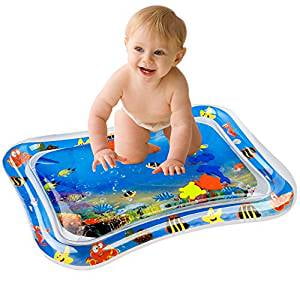 BPA Free WSPER Tummy Time Water Mat Inflatable Baby Sensory Water Play Mat for 3 CPSC Certified Months Newborn Infants Development Stimulation Growth