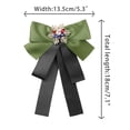 thumbnail image 2 of DARING DIVA Women's Christmas Snowflakes Rhinestone Ribbon Big Bow Tie Green Black, 2 of 5