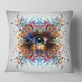 thumbnail image 2 of Designart Magic Eye with Flowers - Animal Throw Pillow - 18x18, 2 of 5