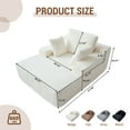 thumbnail image 3 of The Magic Home Cloud Oversized Corduroy Sofa Bed Chair Chaise, Beige, 3 of 11