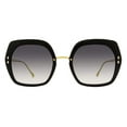 thumbnail image 2 of Isabel Marant Square Sunglasses IM0085S 2M29O Black/Gold 55mm, 2 of 3