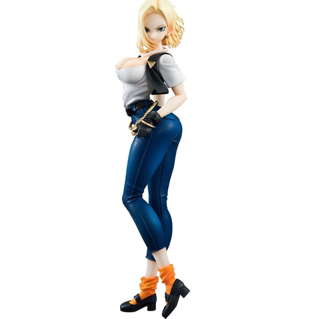 2 modelos Dragon Ball Z Android 18 Lazuli figura de Anime Sexy modelo figuras de acción de juguete muñeca para regalo