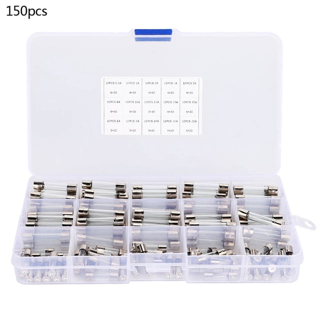 Fuse, 150 Pcs Tubes en Verre Assortiment de Fusibles Fiabilité Exceptionnelle