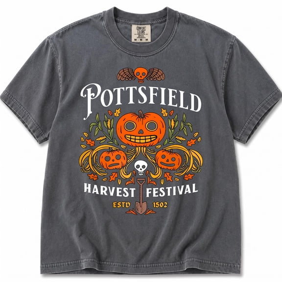 Pottsfield Harvest Festival, Over The Garden Wall Halloween, Spooky Fall Retro Pumpkin Shirt