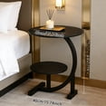thumbnail image 2 of Bedside Table - Indoor/Outdoor Side Table, Sturdy Metal Frame Lightweight Space-Saving Design, Suitable for Living Rooms, Balconies, Offices - Easy to Move, Decorative Bedside Table, 2 of 5