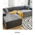 thumbnail image 4 of Unatoiry Elastic And Stretchy Velvet Shaped Sofa Cover Suitable For L Shape Sofas Stylish And Fashionable light grey, 4 of 6