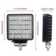 thumbnail image 3 of Luces de trabajo LED impermeables para camiones, barra de luces LED de inundación, luces todoterreno de 45 W, 4,3 pulgadas, barra de luces LED de 12/24 V, 3 of 5