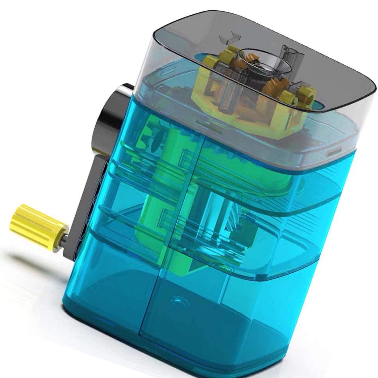 Sacapuntas Manual Carl Angel-5 Con Base De Metal, Silencioso, Perfecto Para Escuela, Casa U Oficina - Color Negro