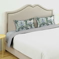 thumbnail image 3 of Yayeee Pillowcase Queen Size Set of 2 Satin Wrinkle Resistant Pillow Case, Blue Blossom, 3 of 8
