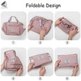 thumbnail image 3 of PULLIMORE Large Capacity Folding Travel Bags Waterproof Carry on Luggage Duffel Bag（Pink), 3 of 8