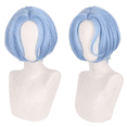 thumbnail image 1 of Peluca corta de cosplay azul claro de 35 cm para mujeres y hombres, 1 of 1