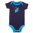 thumbnail image 2 of Luvable Friends Baby Boy Cotton Bodysuits 5pk, Rocket, 9-12 Months, 2 of 6
