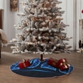 thumbnail image 4 of Daiia 2025 Happy New Year 5 Drawing Merry Christmas Tree Skirt , Xmas Large Lace-up Tree Skirt, Santa Snowflakes Rustic Home Decorations New Year Party Farmhouse Decor-36", 4 of 6