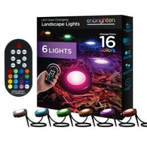 Enbrighten 40ft LED Color-Changing Landscape Lights, 6 pucks