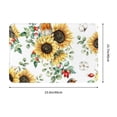 thumbnail image 3 of Daiia Sunflowers Leaves And Birds Front Door Mat, Heavy Duty Durable Welcome Mat for Outdoor Indoor, Dirt Trapper Waterproof Super Absorbent Door Mat, 16" x 24", 3 of 9