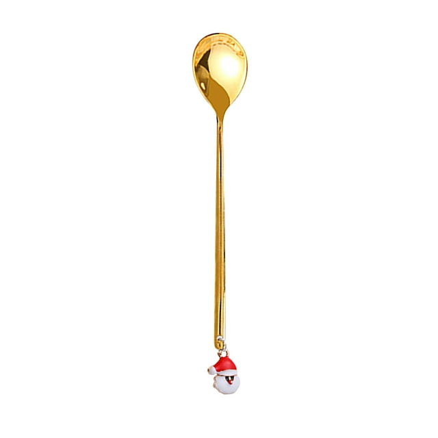Yhmxh Kitchen Gadgets Kitchen Utensils Home and Kitchen Home Christmas Decorations Metal Coffee Fork Stirring Spoon Christmas Table Decorations New Year dinner service