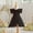 Black, variant on NAISIBABY Girls Princess Dress, Sleeveless Elegant Wedding Birthday Dress Bow Satin Prom Maxi Dress Black 100