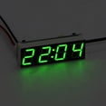 thumbnail image 3 of Reloj Eléctrico Para Coche, Temporizador Digital, Reloj De Temperatura Led, Termómetro, Voltímetro, Pantalla Led, Reloj Digital, Luz Verde, Azul Y Roja Moyic VI008628-03, 3 of 5