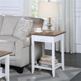 thumbnail image 1 of American Heritage One-Drawer End Table with Shelf in White Wood Finish, 1 of 5